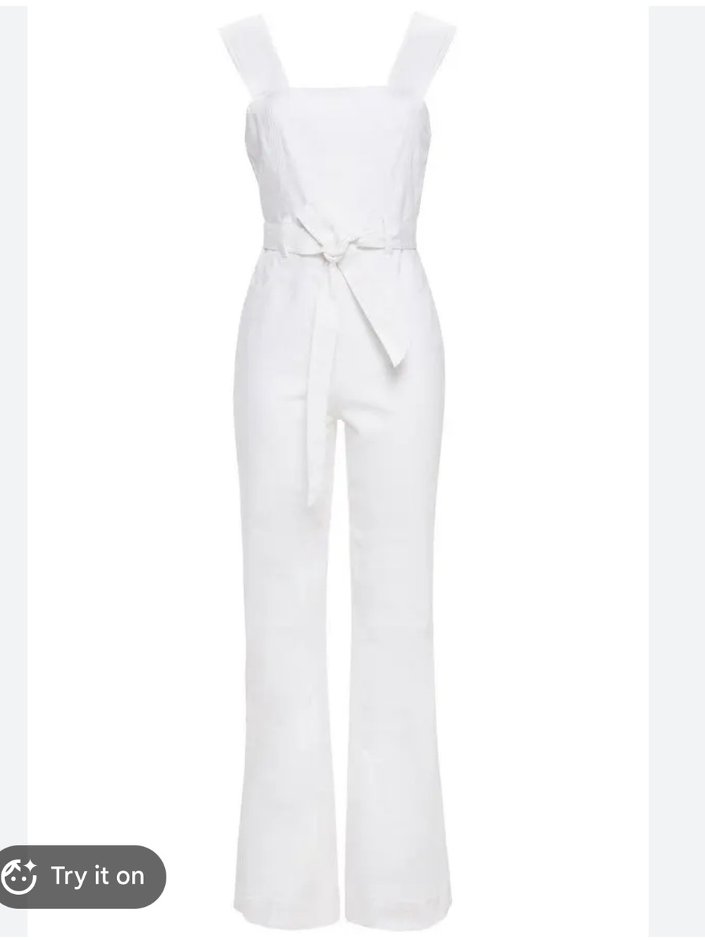 Alice + Olivia White Jean Belted Gorgeous Jumpsuit Women’s Sz 25